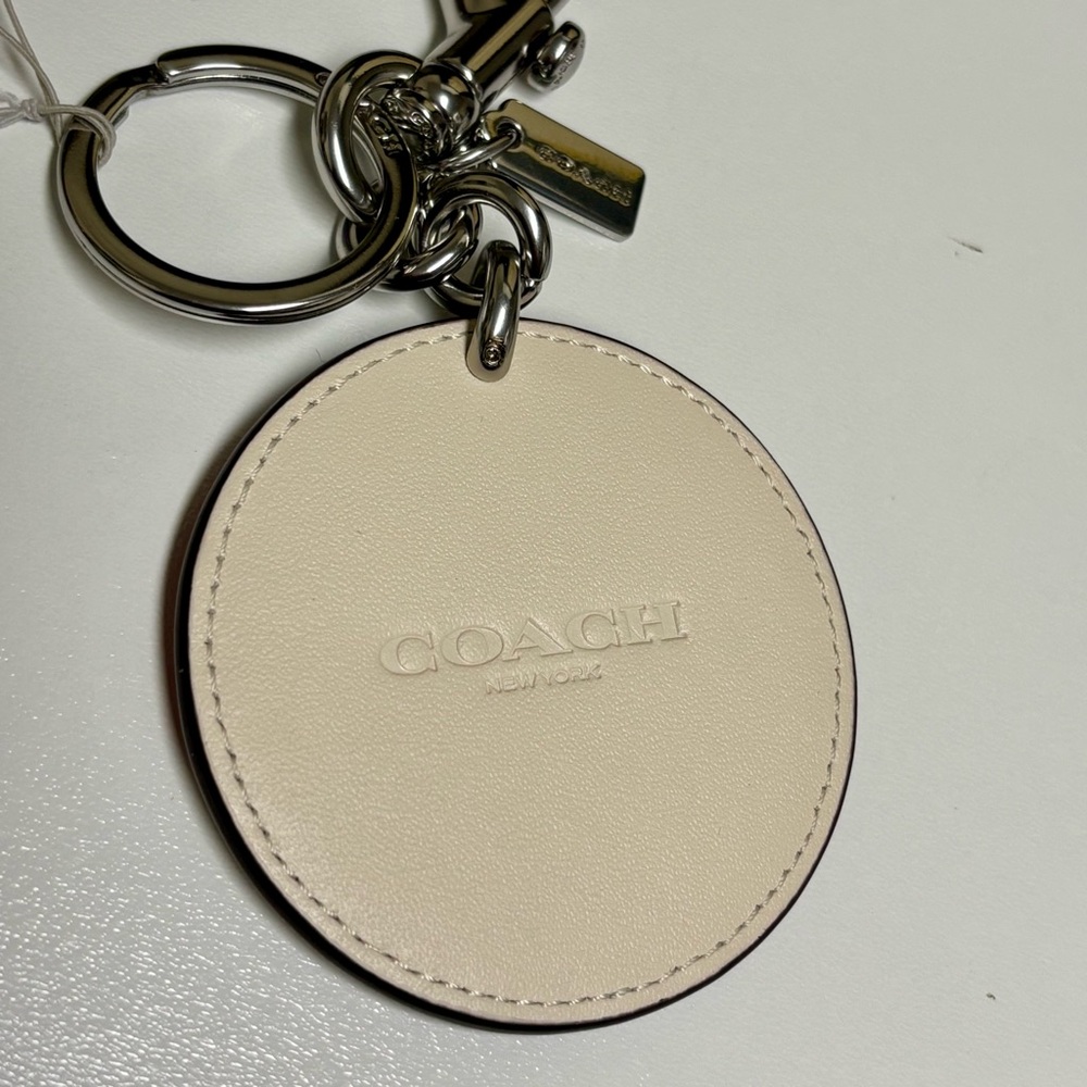 Coach Beachball Bag Charm Keychain Red/White/Blue NWT - Picture 6 of 9